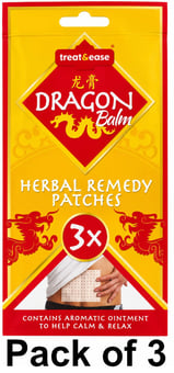 picture of Dragon Balm Herbal Remedy Patches - 15 x 12 cm - Pack of 3 - [OTL-311328]