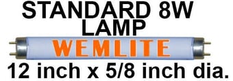 picture of Wemlite - 8 Watts Lamp For Fly Killers - BL368 - Standard UV - [BP-LS08WX-W]
