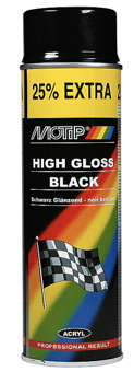 picture of Motip High Gloss Black Acrylic Paint - 500ml - [SAX-M04005]