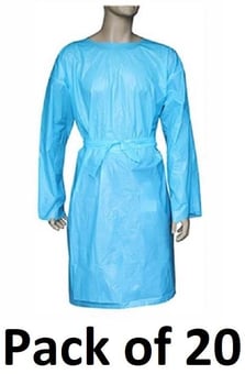 picture of EVA Sleeved Apron - One Size - Blue - CE Approved - [BG-1630] - (DISC-R)