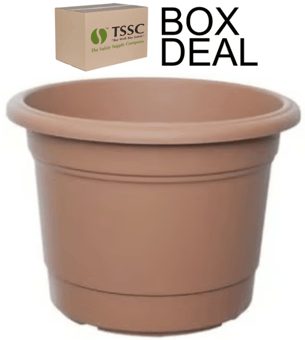 picture of Whitefurze 30cm Round Milano Planter - Terracotta - Box Deal of 10 - [IH-WHFG01R303]