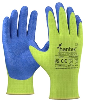 picture of Hantex EKOTHERM Thermal Latex Grip Glove Hi Vis Yellow - UC-HTX-EKOTHERM-HVY