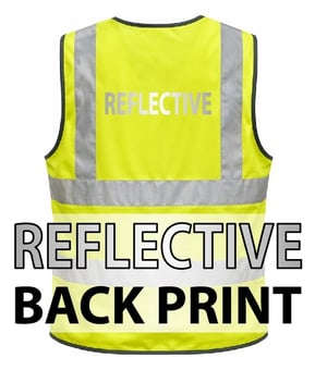 picture of Reflective EasyPrint™ - BACK PRINT - Print Text on any Hi Vis garment - TEXT ONLY - Minimum of 12 Prints - Garment Not Included - [IH-REFLECTIVE]