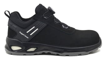 picture of Rugged Terrain Tampa Black Leather Metal Free Spin-On Trainer - S3S FO SR ESD - BN-RT280BS