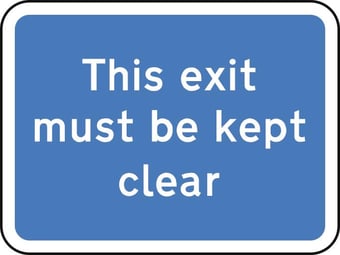 picture of Spectrum 600 x 450mm Dibond ‘This Exit Must Be Kept Clear’ Road Sign - Without Channel – [SCXO-CI-13085-1]