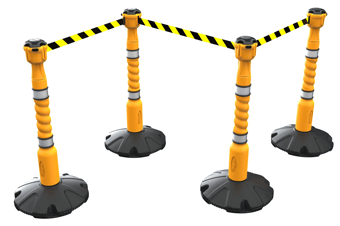 picture of Skipper 27m Retractable Safety Barrier Kit - Yellow - Black/Yellow Chevron - [SK-KIT01-YBY] - (LP)