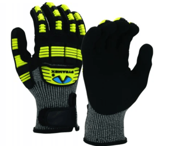 picture of Pyramex GL610C - Nitrile Sandy Impact Safety Gloves - Hook & Loop - PMX-GL610C