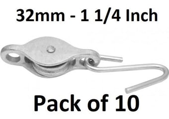 picture of ZP Washing Line Pulley - 32mm - Pack of 10 - [CI-MI68L]