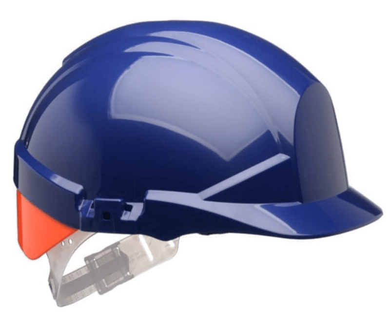 Centurion Reflex Blue Safety Helmet with Orange Rear Flash - Vented - Slip Ratchet -[CE-S12BHVOA]