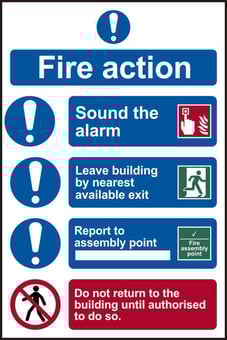 Picture of Spectrum Fire Action Procedure - SAV 200 x 300mm - SCXO-CI-11508