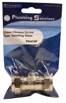 Picture of 22mm Chrome Screw Type Isolating Valve  - CTRN-CI-PA419P