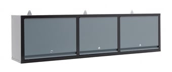 picture of BiGDUG Garage Wall Cupboard - 460h x 1709w x 306d mm - 3 Door - Black & Dark Grey - [BDU-GLWC171]