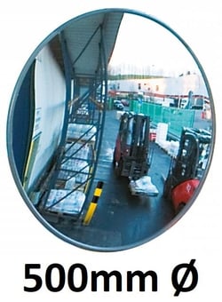picture of Spion (Toughened Acrylic) Internal/External Use Observation Mirror - Complete with 25cm Wall Bracket - 500mm Ø - [MV-247.14.455]