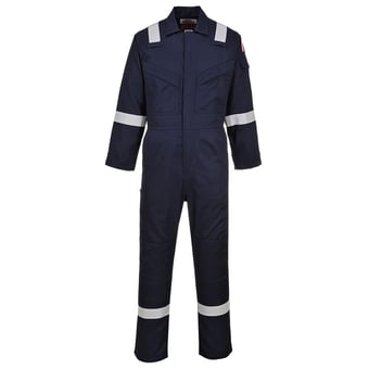 Picture of Portwest - Navy Blue Anti-static Flame Resistant Super Lightweight Coverall - Tall Leg - PW-FR21NAT