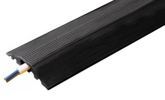 Picture of Value Black Floor Cable Tidy Protector - Cover For Temporary Use or Low Foot Traffic Areas - Fits 1 x 9mm Cable - Black - [VS-RO7]