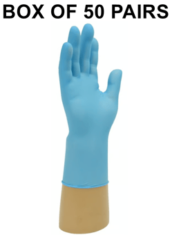 picture of Shield GD21 Blue Nitrile Powder Free Disposable Glove - Box of 50 Pairs - BM-GD21