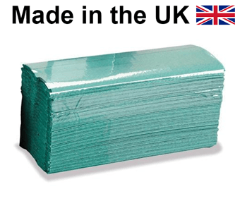 picture of Single Sleeve of C Fold Green Paper Towels - Standard Sheet Size - 176 Sheets per Sleeve - [PP-CFG01]