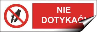 picture of Polish Safety Sign - Nie Dotykac / Do Not Touch - 300 X 100Hmm - Self Adhesive Vinyl - [IH-PL10-SAV]