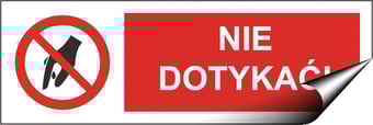 picture of Polish Safety Sign - Nie Dotykac / Do Not Touch - 300 X 100Hmm - Self Adhesive Vinyl - [IH-PL10-SAV]
