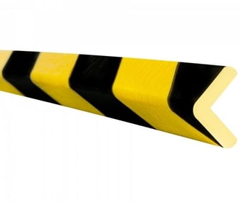 picture of TRAFFIC-LINE Edge Protection - RIGHT-ANGLE 26/26 - Self-Adhesive 5,000mm Lengths - Yellow/Black - [MV-422.26.236]