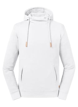 picture of Russel - Unisex High Collar Hooded Sweat - White - BT-209M-WHT