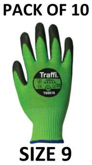 picture of Traffiglove PU Coated Cut Level D Protection Handling Gloves - Size 9 - Pack of 10 - TS-TG5010-9X10 - (AMZPK2)