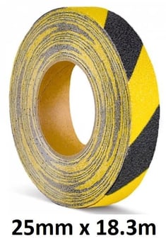 picture of PROline Conformable Anti-Slip Tape - 25mm x 18.3m - Yellow/Black - [MV-265.24.261]