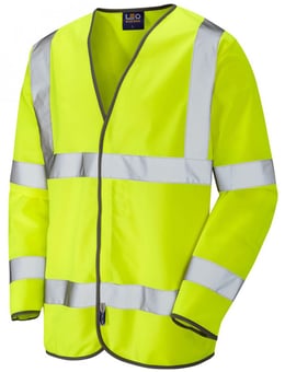 Picture of Shirwell - Yellow Hi-Vis Long Sleeved Waistcoat - LE-S01-Y