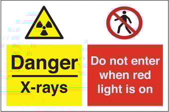 Picture of Danger X-rays Do Not Enter Sign - 300 X 200Hmm - Rigid Plastic - [AS-MU28-RP]