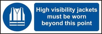 Picture of Spectrum High Visibility Jackets Must Be Worn Beyond This Point - RPVC 600 x 200mm - SCXO-CI-14304