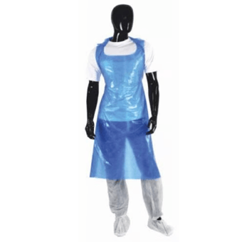 Picture of Supreme TTF Disposable Plastic Apron - Blue - Pack of 100 - [HT-APRON-FLAT-BLUE]