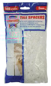 picture of Faithfull Tile Spacer Long Leg - 5mm - Bag of 500 - [TB-FAITLSP5500] - (DISC-W)