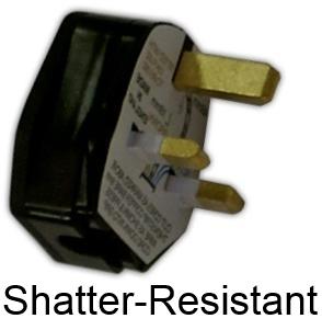 picture of 13 Amp PERMA Shatter Resistant Black Rubber Plug - [HC-13APR]