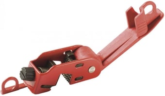 picture of Masterlock - Grip Tight 493B Circuit Breaker Lockout - Hardened Steel Body - Narrow Profile - [MA-493B]
