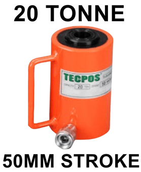 picture of Tecpos Single Acting Hollow Centre Cylinder - 20 Tonne - 50mm Stroke - [GT-TCH2050]