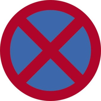 Picture of Spectrum 600mm dia. Dibond No Stopping Road Sign - Without Channel - SCXO-CI-14798-1