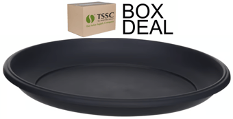 picture of Whitefurze 48cm Milano Saucer - Gunmetal - Box Deal of 10 - [IH-WHFG01RS424]