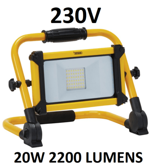 picture of Draper 230V Rechargeable Folding Site Light 20W 2200 Lumens - [DO-03183]