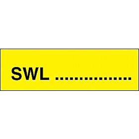 picture of Safe Working Load Sign LARGE - 600 x 200Hmm - Rigid Plastic - [AS-WA122B-RP]
