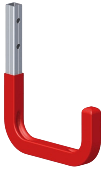 picture of Alfer Aluminium Hook - Red Rubberised Hook - 80 x 120mm - [PV-02903]