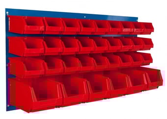 picture of BiGDUG Louvre Panel Kit - 500h x 1000w mm With 27x B51 & 6x B52 Red Bins - [BDU-LP1K4R]