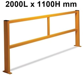 picture of QMP Fully Welded Barrier - Straight Barrier - Open - 2000L x 1100H mm - [QM-RBST2011OYXX]