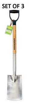 picture of Andersons Stainless Steel Border Spade - Set of 3 - [CI-GA138L]
