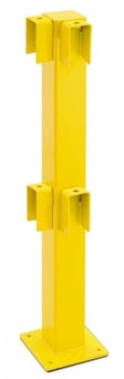 picture of BLACK BULL HD Impact Protection Railing System - 90 Degree Corner Post 1,000mmH - Indoor Use - Powder Coated - Yellow - [MV-194.18.205] - (LP)