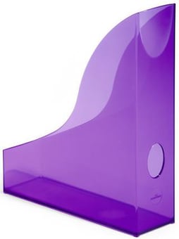 picture of Durable - Magazine Rack Basic - Transparent Purple - 230 x 70 x 305mm - Pack of 6 - [DL-1701712992]