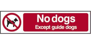 Picture of Spectrum No Dogs Except Guide Dogs - PVC 200 x 50mm - SCXO-CI-5057