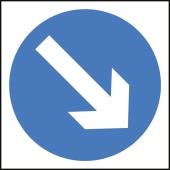 picture of Spectrum 750 x 750mm Temporary Sign- Keep Right Arrow – [SCXO-CI-13143-1]