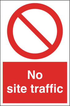 Picture of No Site Traffic Sign - 400 x 600Hmm - Rigid Plastic - [AS-PR121-RP]