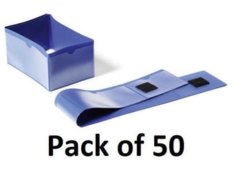 picture of Durable - Pallet Foot Sleeve 145 x 75 mm - Dark Blue - Pack of 50 - [DL-172407]