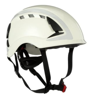 Picture of 3M - X5000 Series SecureFit Reflective White Safety Helmet - Vented - 6-Point Ratchet - 4 Point Chin Strap - [3M-X5001V-CE]